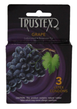Grape Trustex Condom 3`s - $20.99