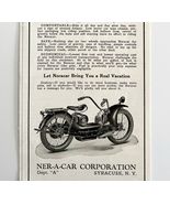 Neracar Corporation Motorcycle 1926 Advertisement Syracuse New York DWCC13 - $545.74 MXN