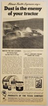 1941 Print Ad Texaco Motor Oil International Crawler Tractor in Field - £9.49 GBP