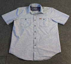 Orvis Classic Collection Shirt Men&#39;s Medium Blue Short Sleeve Button-Up Fishing - £11.56 GBP