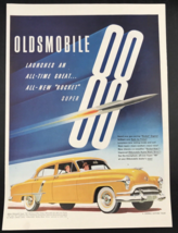 1951 Yellow GM Oldsmobile Super 88 Rocket Advertising Print Ad 10&quot; x 13.5&quot; - £11.12 GBP