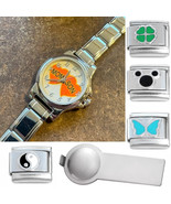 Mom Son Italian Charm Watch with Bracelet Plus Tool &amp; Stainless Steel Links - $25.64 CAD