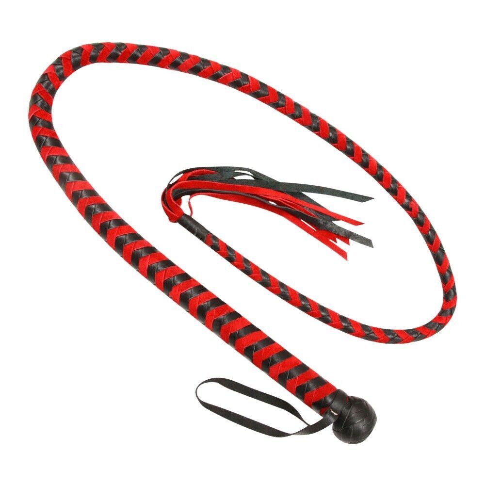 Real Cow Hide Leather BULL WHIP 04 Feet Long 12 Plaits Indiana Jones Whip