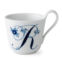 Royal Copenhagen Letter “R” Alphabet Mug Blue Fluted 11 Oz. New/Box! - £75.93 GBP