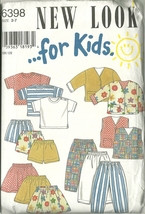 New Look Sewing Pattern 6398 Childrens Jacket Vest Skirt Top Pants Shorts 2 - 7 - £7.83 GBP
