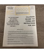 Vtg - 1974 Colorado Income Tax Form instructions documents - $12.00