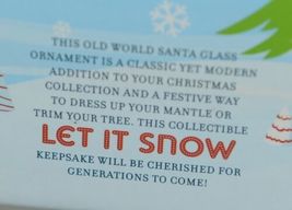 Twos Company Let It Snow Old World Santa Glass Ornament Set 2 Different Scenes image 7