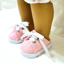 Pink Canvas Sneakers Slides - Quality Shoes for 18&quot; American Girl Doll ~... - £4.71 GBP