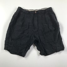 Tommy Bahama Shorts Mens 34 Black Silk Pockets Above Knee Length Pleated - £13.12 GBP