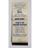 GRAND RAPIDS MICHIGAN USA KALAMAZOO PORTAGE MOOSE LODGE ADVERTISING MATC... - $17.81 CAD