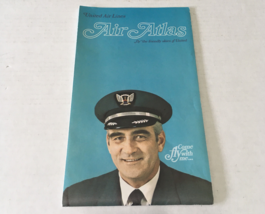 United air lines fly the friendly skies of United air atlas map pilot on... - $45.49