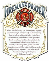 Fireman&#39;s Prayer Plasma Metal Sign - £46.53 GBP