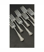 Salad Forks Queen Elizabeth 1908 Silverplate 7 pc Set National Silver Co - $422.04 MXN