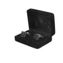 Men J.Valintin Cufflinks by Vitorofolo for French Cuff Shirt V35-23 Black image 2