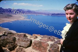 1958 Pretty Woman Colorado River Hoover Dam Nevada Red-Border Kodachrome Slide - £3.10 GBP