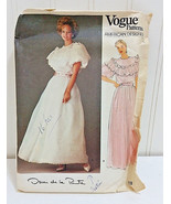 VOGUE Vtg Sewing Pattern 1138 Oscar De La Renta Sz6 Top Shirt Dirndl Ski... - £13.29 GBP