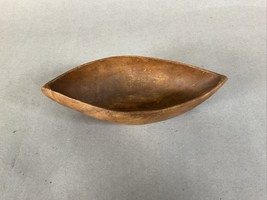 Vintage Monkey Pod Wood Boat Pod Shaped Dish Bowl - £3.68 GBP