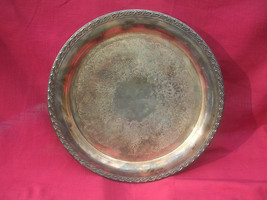 Old Vintage Wm. Roger&#39;s Silverplated Serving Tray Platter Charger Tray 772 - £23.73 GBP