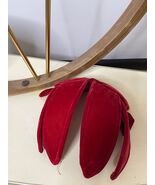 1930s Playful Cute Red Velvet Cap Cocktail Hat Sweet! OFFER! - $294.89