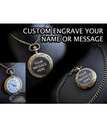 Steampunk Pocket Watch or Necklace / Pendant - CUSTOM ENGRAVED - £23.92 GBP