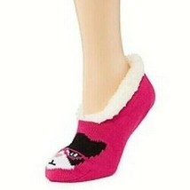 Mixit Women&#39;s Knit Slipper Socks SMALL/MEDIUM Hot Pink Kitty Cat New - £8.67 GBP