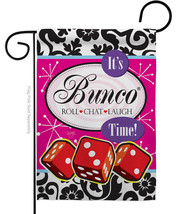 Its Bunco Time Garden Flag Game 13 X18.5 Double-Sided House Banner - £15.91 GBP