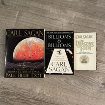 Carl Sagan 3 Book Lot Pale Blue Dot Billions Dragons Den - £15.72 GBP