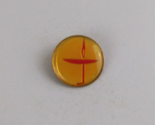 Vintage Yellow With Red Flame Enamel Lapel Hat Pin - $7.28