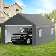 Outdoor 13X20 Ft Carport, Heavy Duty Canopy Storage Shed With Mesh Windo... - $704.99
