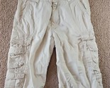 Union Bay 100% Cotton Palm Vintage Cargo Shorts, Off White, Men&#39;s Size 30 - $14.24