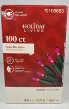 Holiday Living 100ct 21.9-ft Purple Mini Lights Indoor Or Outdoor String Lights - £14.53 GBP