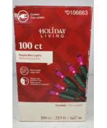 HOLIDAY LIVING 100ct 21.9-ft PURPLE Mini Lights Indoor or Outdoor String... - $18.48