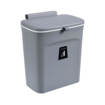Kitchen Hanging Trash Can, 2.4 Gallon Wall Mounted Counter Waste Compost Bin, Sm - £31.12 GBP