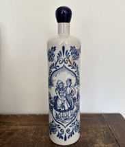 Vintage Anheuser Busch Budweiser Blue Hollandia Decanter Bottle Ceramarte Brazil - £77.67 GBP
