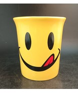 Joe Boxer Large Yellow Smiley Face Coffee Mug Sticking Out Tongue, Mint OBO - $30.15 CAD