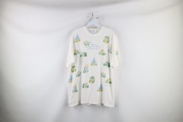 Vintage 90s Streetwear Womens XL All Over Print Nature Birdhouse T-Shirt USA - £35.57 GBP