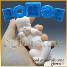 3D Silicone Soap/sugar/fondant/chocolat Mold-Lifelike / Newborn Baby Ryan - £46.70 GBP