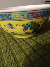 Vintage Chinese Porcelain Bowl,Oriental Decor, Hand Pained Dragon Phoeni... - £31.79 GBP