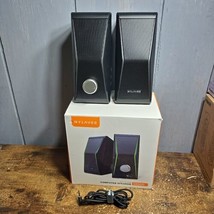 Nylavee SK600 USB Computer Speakers Bluetooth 3.5 LED RGB HiFi Bass Black - $24.74