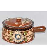 Vintage Mexican Tlaquepaque Pottery Large Redware Lidded Bean Pot Stampe... - $209.00 CAD