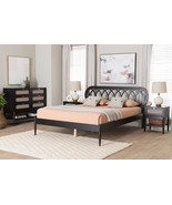 Chaise Art Deco Black Wood Queen 4Pc Bedroom Set w/Two Nightstands - €1.092,83 EUR Chaise Art Deco Black Wood Queen 4Pc Bedroom Set w/Two Nightstands - €1.092,83 EUR