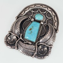 Thomas J. Navajo Sterling Silver Turquoise Pendant 46gr - £252.44 GBP
