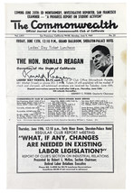 Ronald Reagan Signed June 9th 1969 The Commonwealth Magazine PSA LOA - $2,909.01