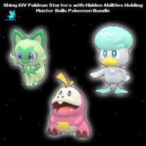 ✨ 6IV ✨ Shiny ✨ Paldean Paldea Starters Pokemon Bundle for Scarlet &amp; Violet ✨ - £4.68 GBP