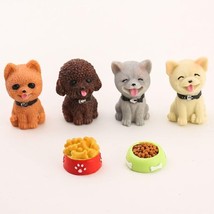 6 Pcs Dog Figurines Resin Crafts Micro Landscape Dog Animals Statue Miniature Do - £7.06 GBP