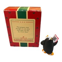 Vintage 1988 Hallmark Keepsake Christmas Ornament Arctic Tenor Penguin Singing - $6.00