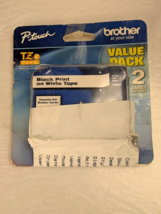 2 Count Tapes Brother Genuine P-Touch, TZe-231 TZE2312PK Black Print Whi... - $11.17