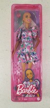 Barbie Fashionistas Doll #150 with No-Hair Look Wearing Pink Floral Dress Toy - £14.48 GBP