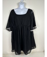 NWT Love Squared Womens Plus Size 3X Black Crochet Trim Mini Dress Short... - £17.30 GBP