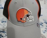 Cleveland Browns New Era Pipe 39THIRTY Flex Hat - Gray/Brown Size Small/... - £21.16 GBP